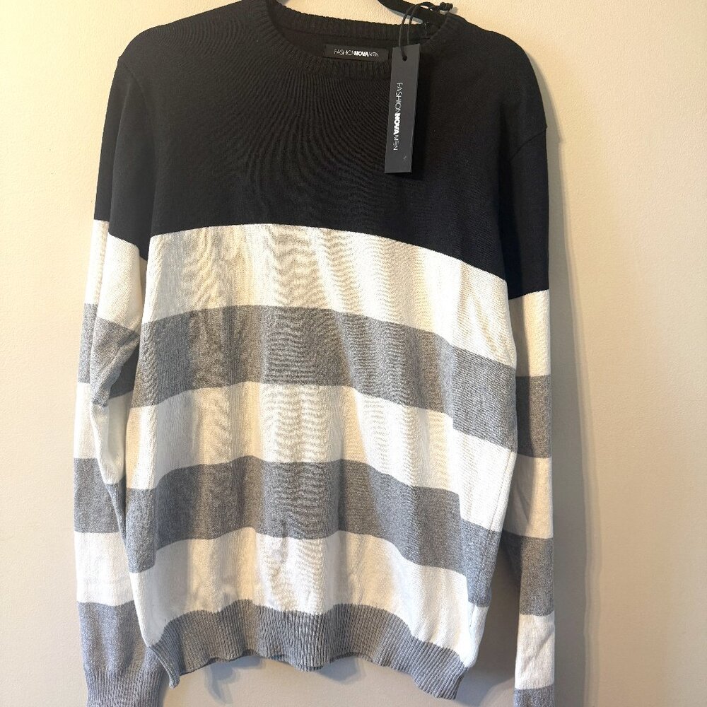 NWT Fashion Nova Men's Long Sleeve Sweater Size L